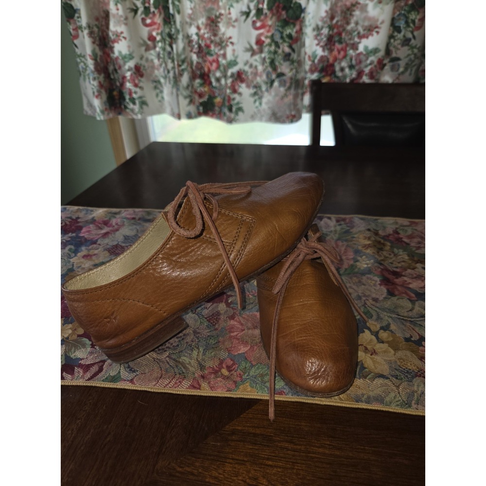 Frye Women's Jillian Oxford Shoes Brown Leather Lace-Up size 8.5M